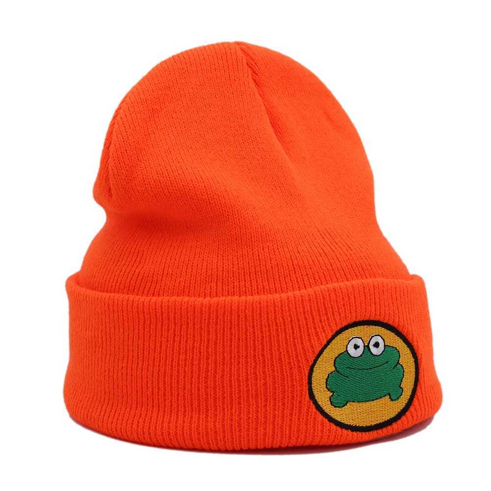 Beanie/Crânio Caps Bonito Cosplay Dos Desenhos Animados TV Parappa O Rapper Sapo Gorro De Malha Chapéus Unissex 240125