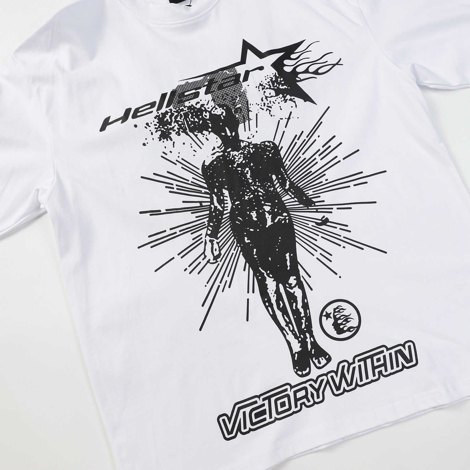 T-shirt thermique à manches longues Hellstar Victory pour hommes et femmes avant après la tendance