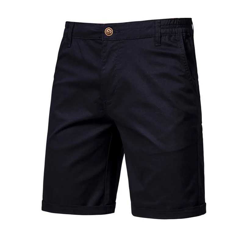 Herr shorts 2023 män shorts sommar bomull midja midja manlig casual affärsmän shorts tryckt strand stretch chino klassisk passform kort homme j240124