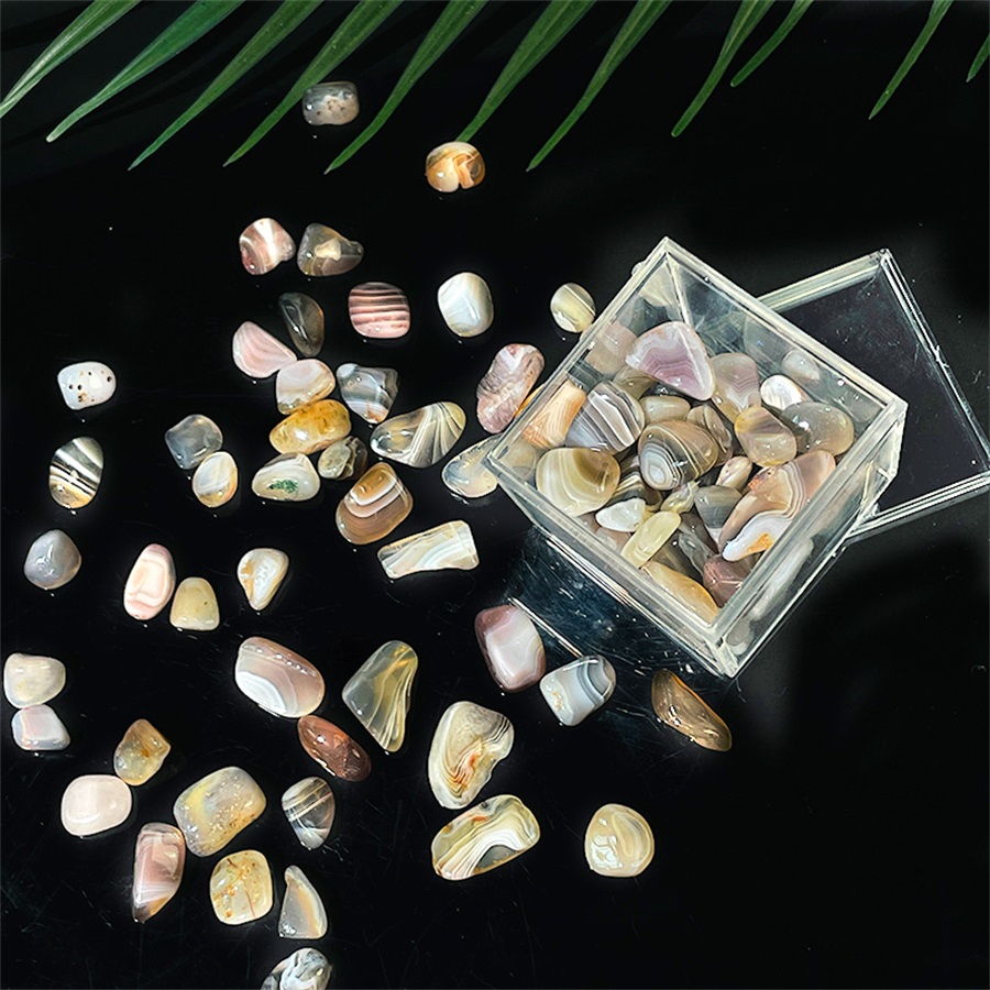 Caixa requintada de quartzo natural embalagem detritos todos os tipos cristal cura macadame varinha mineral polido áspero reiki entulho energia macadam aquário presente