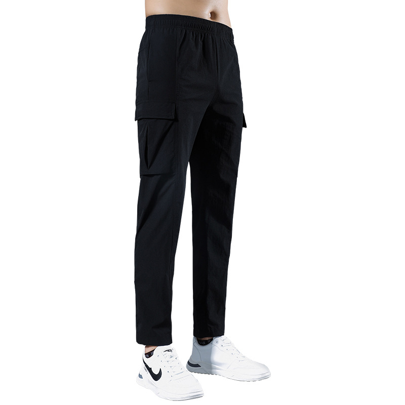 lu Hommes Jogger Pantalons longs Sport Yoga Outfit Gym Poches zippées Pantalons de survêtement Pantalons de jogging Hommes avec Blet Casual Taille élastique Fitness ll2927