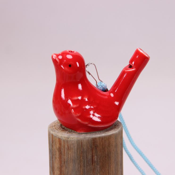 Party Favor Ceramic Water Bird Whistle With Rope Vintage Funny Musical Toys For Children Gift Educational Early Learning Painting Toy SN6326