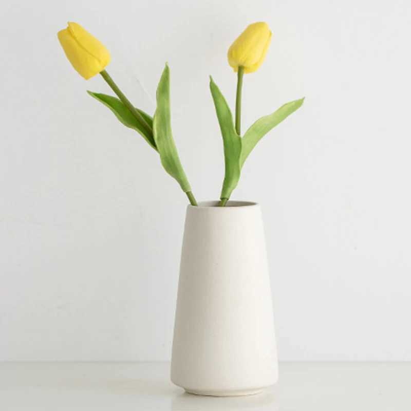 Vazen Noordse bloem vaas Wit Keramische vaas Wedding Middelpunt Regeling Planten Flower Pot Home Living Room Desktop Decoratie