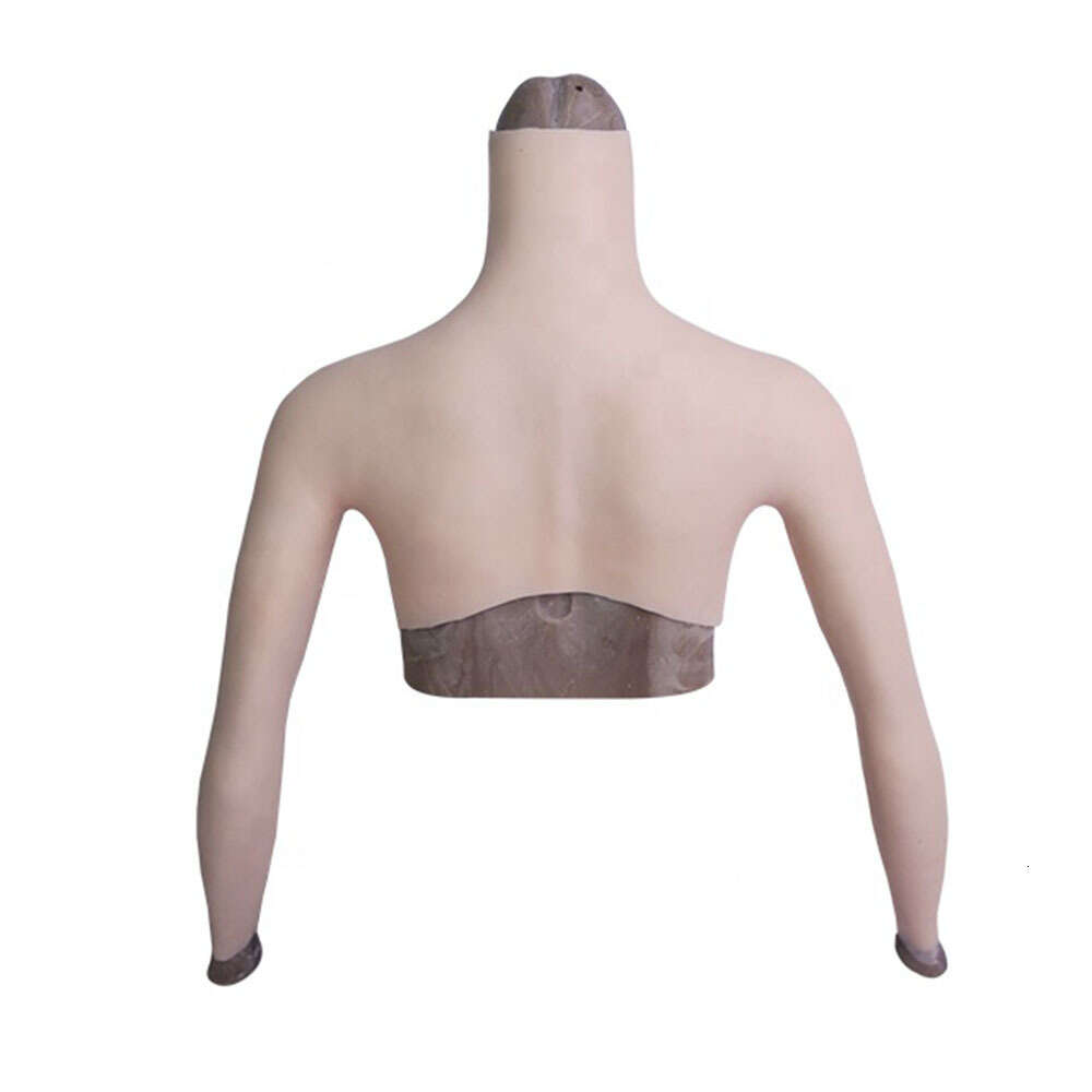 Costume Accessories Male to Female One Piece Crossdrssing Tits Vest Silicone Breast Forms Fake Boobs with Arms for Small Chest Shemale Transvestite