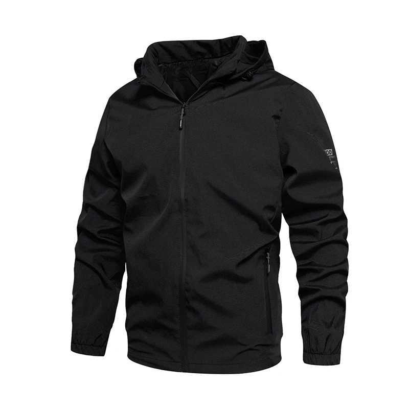 Men's Jackets Men Jackets Autumn Long Sleeve Solid Color Casual Sport Zipper Outdoor Tops Coat Male Clothing Black Blue Grey Jackets Outwears J240125