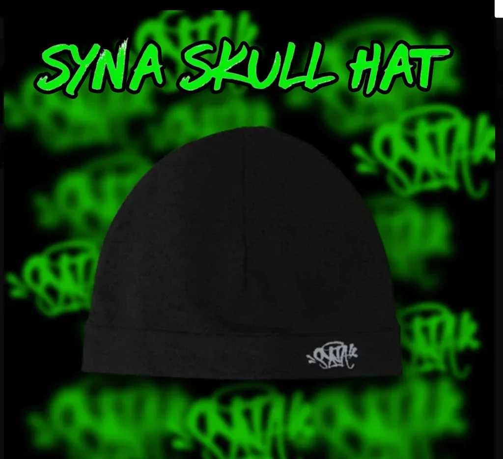 Gorro/crânio tampas syna skull hat 2023 novo tricô syna faanie hat masculina mulher parágrafo cápsula y2k gorros quentes syna running tampa 240125