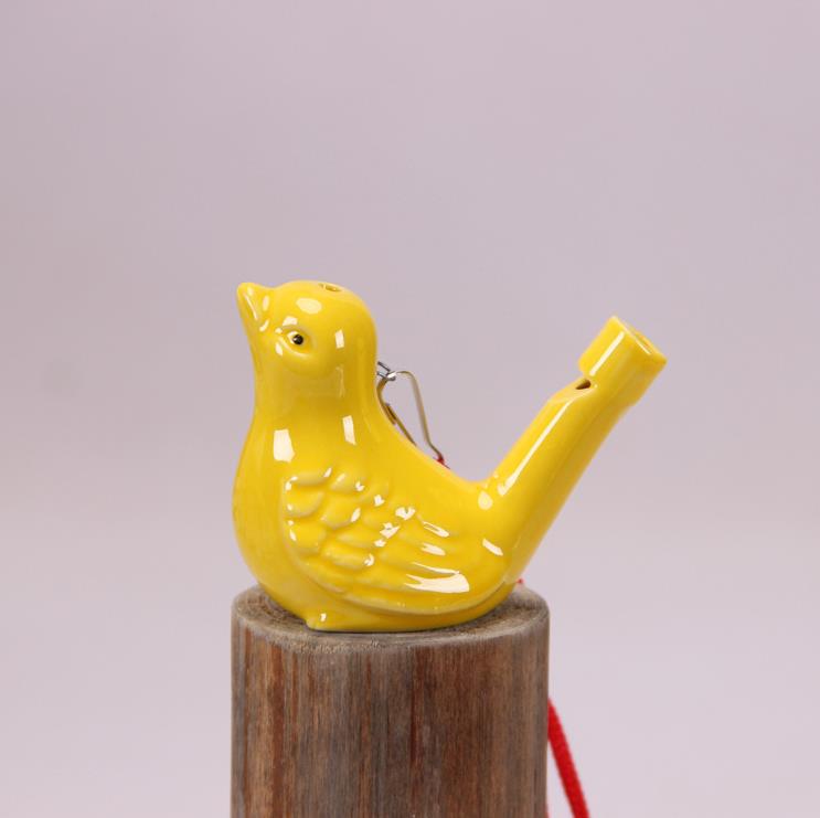 Party Favor Ceramic Water Bird Whistle With Rope Vintage Funny Musical Toys For Children Gift Educational Early Learning Painting Toy SN6326