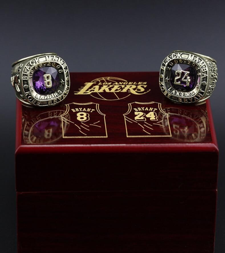 Cluster Rings 8 24 Bryant Basketball Team Champions Championship Ring With Wooden Box Sport Souvenir Men Fan Gift 2023 Wholesal Dhwzj