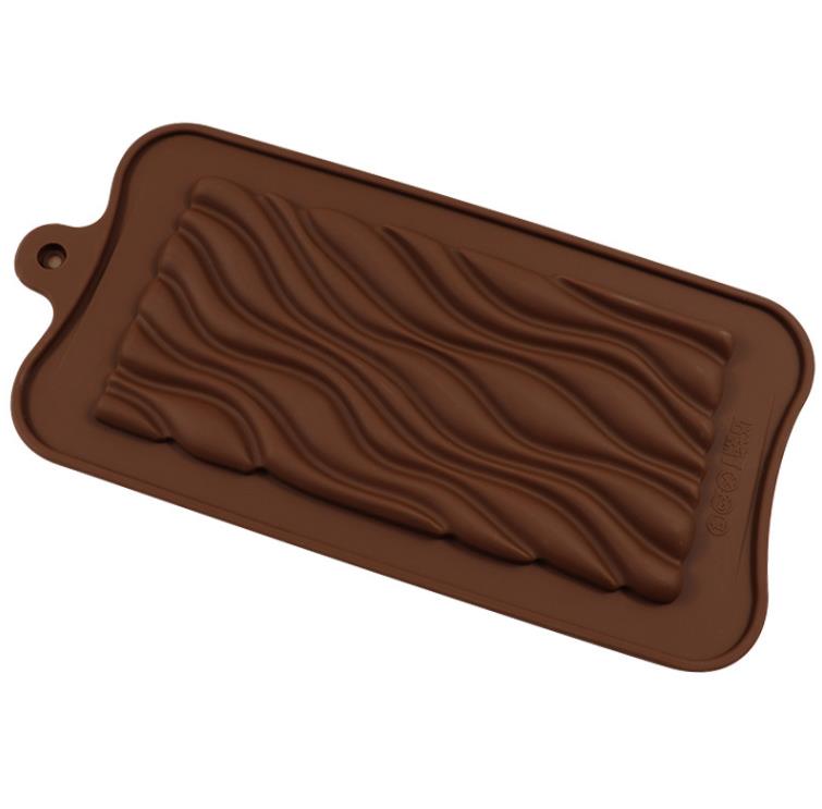 Onda completa de silicone molde de chocolate flip açúcar renda fondant moldes de cozimento diy waffle bolo ferramenta sn6324