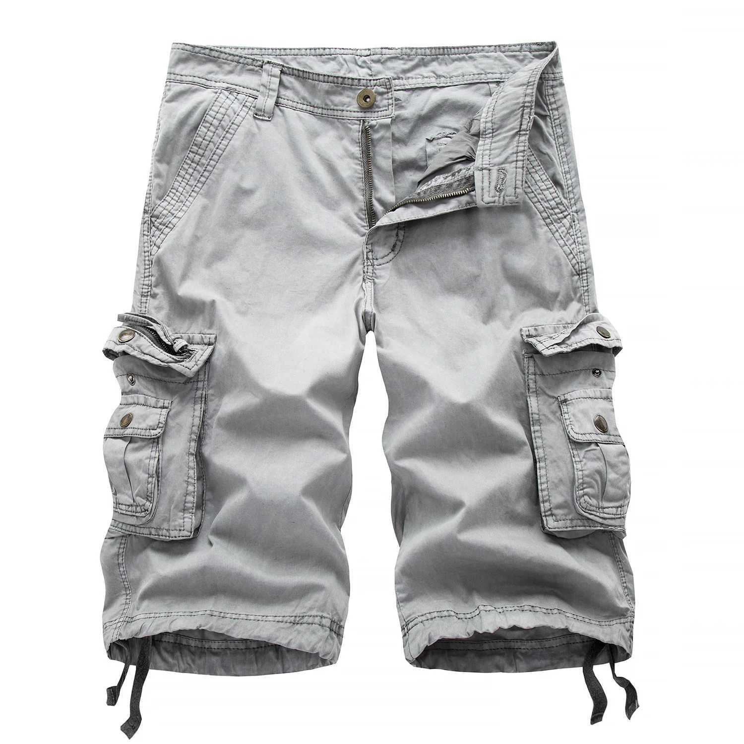 Men's Shorts Nueva marca de pantalones cortos militares de carga para hombres, pantalones cortos de carga sueltos de camuflaje de verano, pantalones cortos de verano de camuflaje para hombres, pantalones cortos de carga para hombres J240124