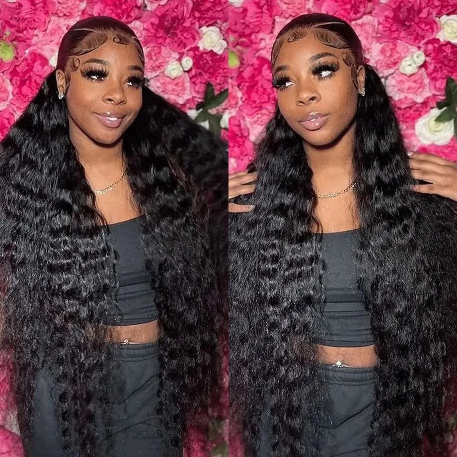 13x4 Water Wave Lace Front Human Hair Wig 13x6 HD Deep Wave Lace Frontal Wig for Women 5x5 4x4 Lace Closure Curly Human Hair Wig