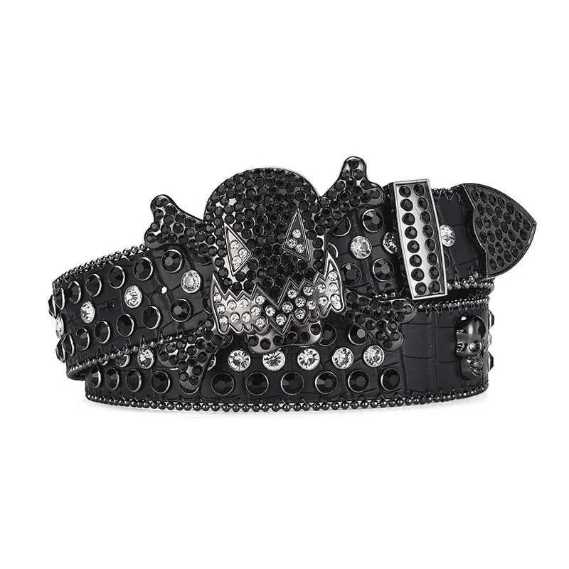 Riemen Dames Jeans Strass Grote Maat Riem Herenriem Westerse denim Glanzende klinknagel Design Leer HipHop Punk Rock Y2K-stijl riem