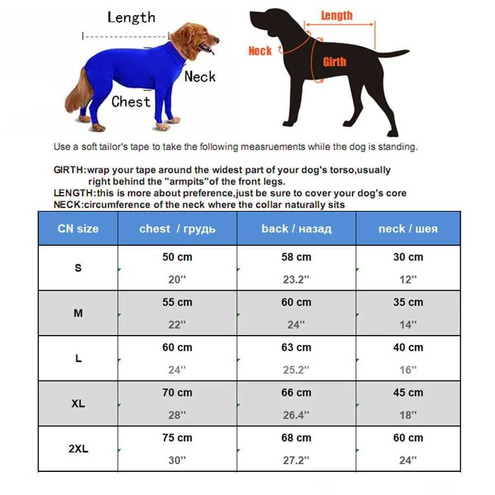 Dog Apparel Dog Onesie Clothes Shedding of Dog Hair for Home Car Travel Anxiety Calming Shirt Surgery Recovery Body Jumpsuit for Large Dogs