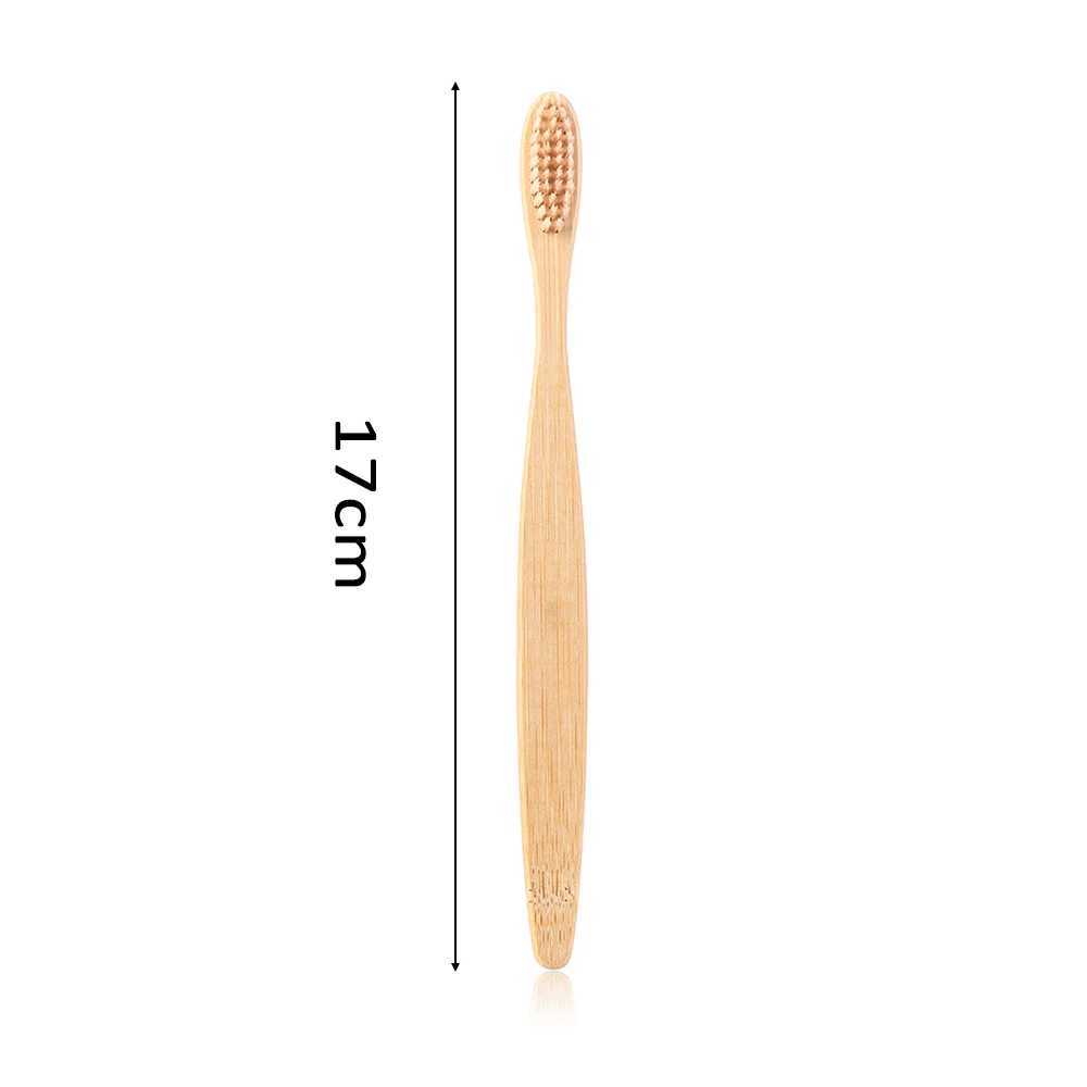 Brosse à dents 1 pièce brosse à dents en bois manche en bambou massif fibres souples brosses à dents écologiques nettoyage dentaire soins bucco-dentaires pour adultes produits sains