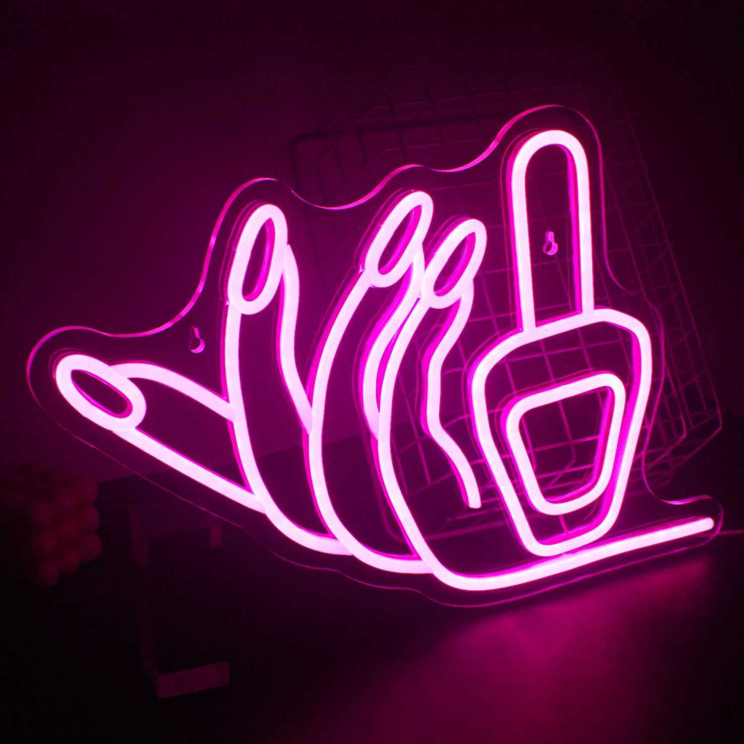 LED-Neonschild Pink Nails Salon Neonschild für Wanddekoration USB Beauty Store Room Geschenklicht und Shop-Dekoration Light Nails Salon Shop Lady Party YQ240126