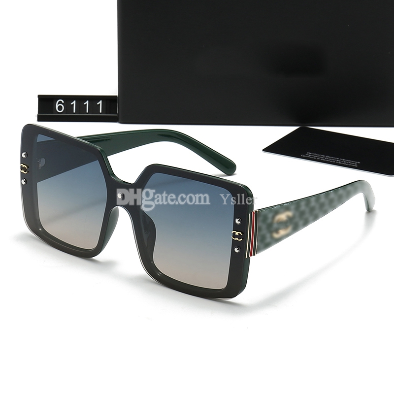 Heiße luxuriöse ovale Sonnenbrille für Männer und Frauen, Designer-Sommerfarben, polarisierte Brillen, schwarze Vintage-Übergroße Sonnenbrille für Damen, männliche Sonnenbrille mit Box