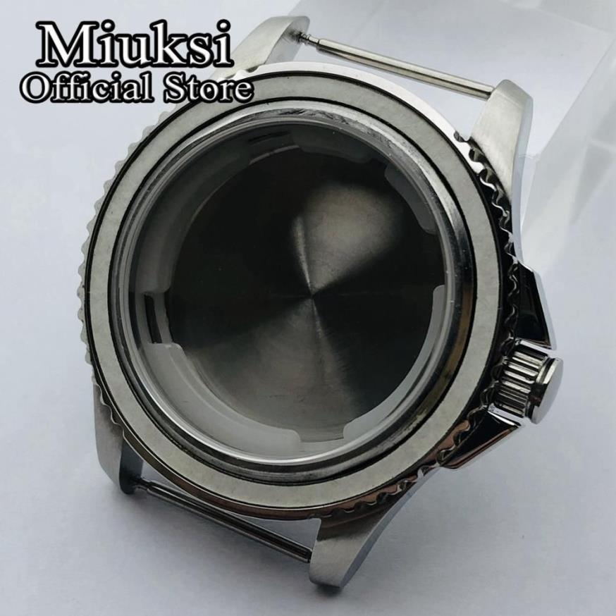 40mm silver sterilt fodral Sapphire Glass Fit ETA 2836 Miyota 8205 8215 821A Mingzhu DG2813 3804 Seagull 1612 Movement237Q