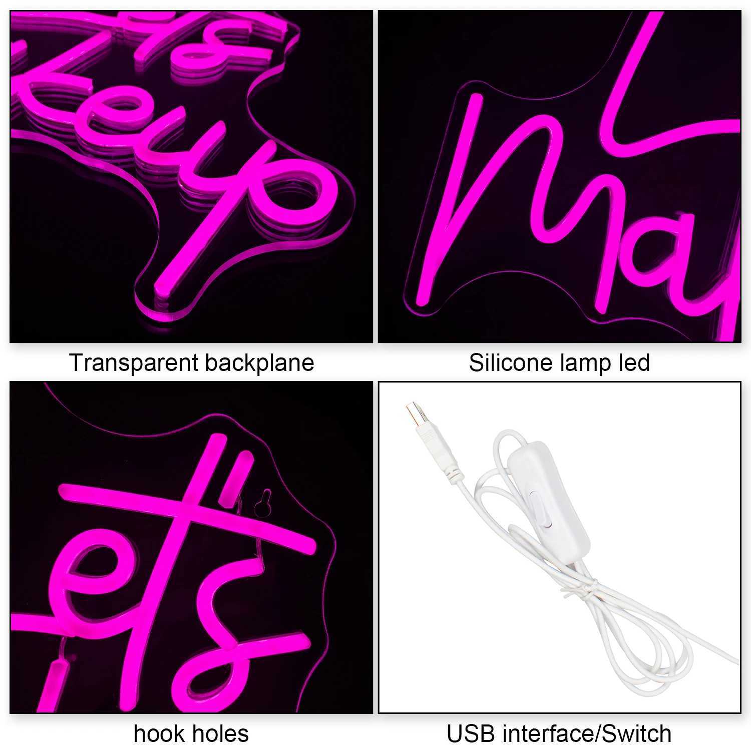 Sinal de néon LED vamos maquiagem sinal de néon rosa carta led sinal de néon para quarto menina quarto salão de beleza loja festa masquerade decoração da parede luz néon yq240126