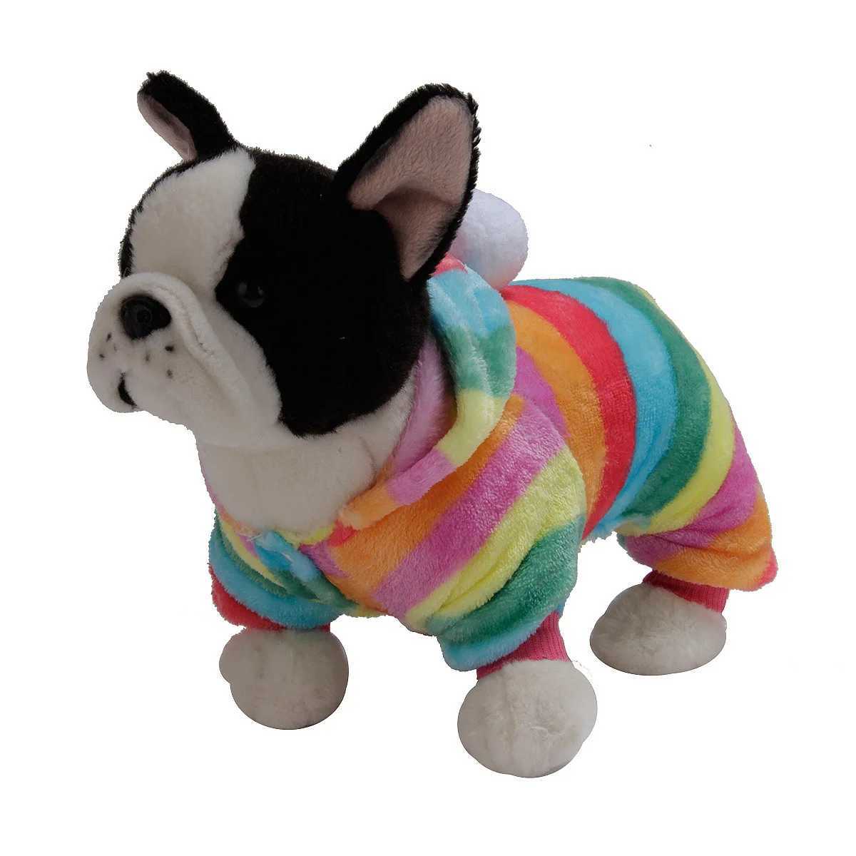 Abbigliamento cani Abbigliamento animali domestici Costume cani in flanella Cappotti cani la stagione fredda Abbigliamento gatti Morbida flanella cagnolino Tuta Abbigliamento Pigiama a quattro zampe animali domestici