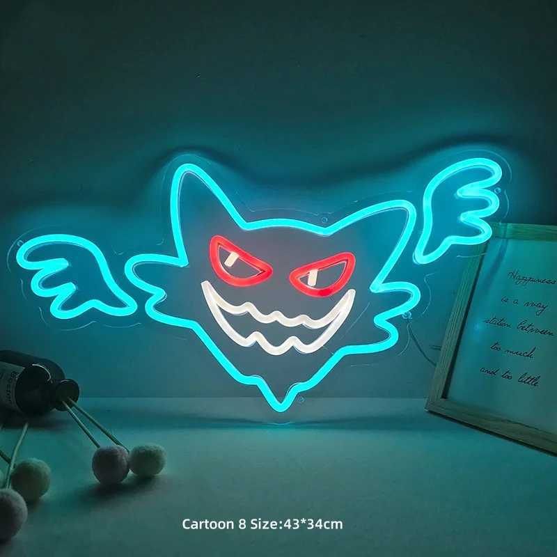 LED Neon Sign Anime Cartoon Neon Sign Led Lights Kawaii Animal Lamps Party Home Child Room Decor Neon Light Pet Wall Decoration Christmas Gift YQ240126