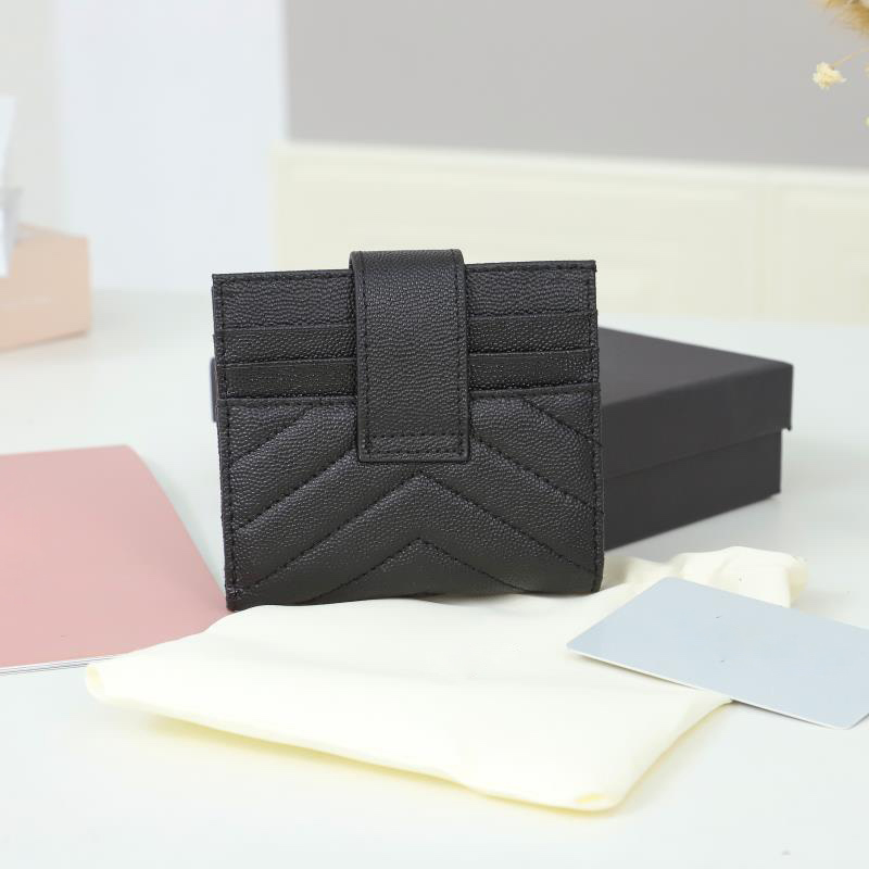 Designer Card holder Designer purse woman wallet Luxury Coin Purse Leather Triangle Wallet Mens short wallet Credit card pocket organizer with box