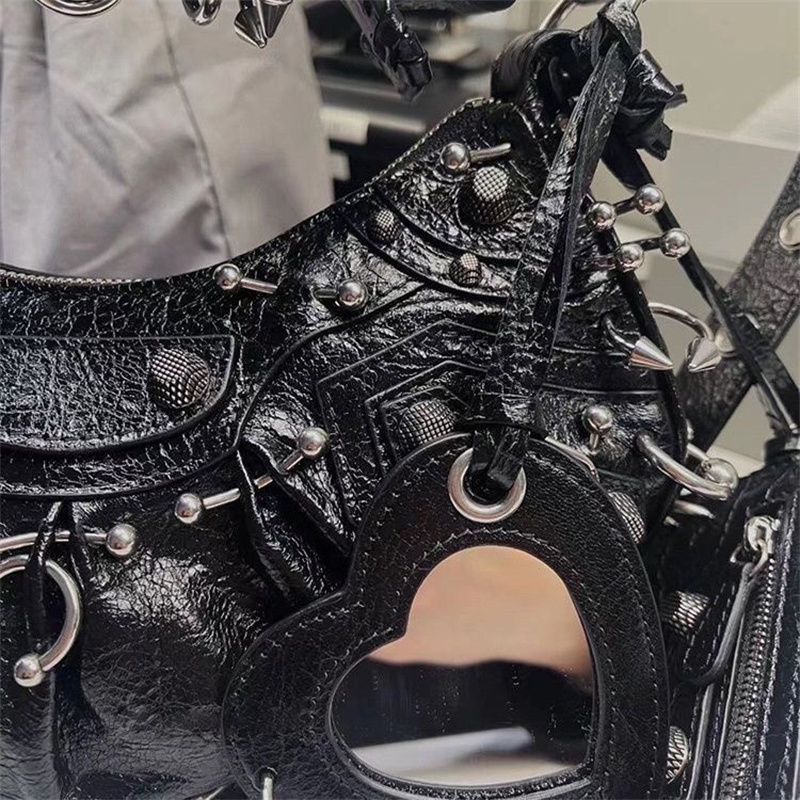 Горячая сумка Le Cagole, женская дизайнерская сумка на плечо, роскошная сумка в форме полумесяца, мотоциклетная сумка, сумка для пельменей, сумка из овчины, дизайнерский кошелек из овчины с упаковкой подарочной коробки