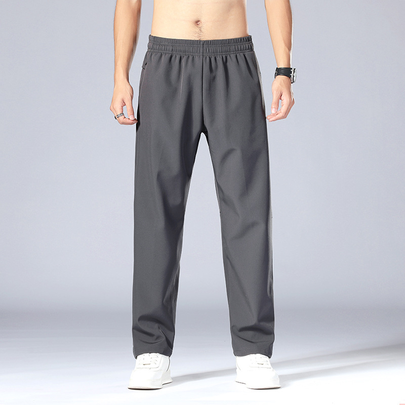 Lu Men Jogger Long Pants Sport ll Yoga Outfitクイックドライドローストリングジムジッパーポケットスウェットパンツズボンメンズカジュアルエラスティックウエストフィットネス35015