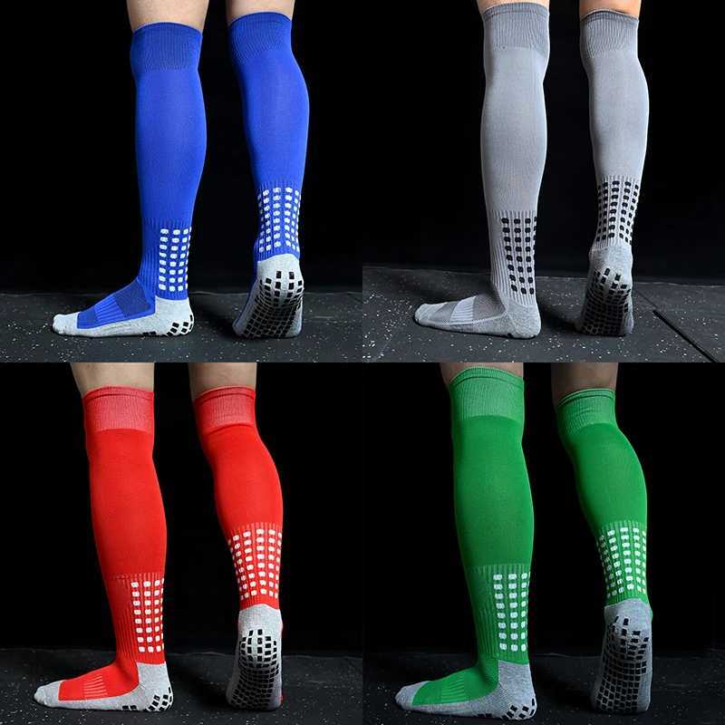 Sports Socks New Men's Non-Slip Soccer Socks Breathable Knee High Towel Bottom Cycling Hiking Sports Training Long Football Socks YQ240126