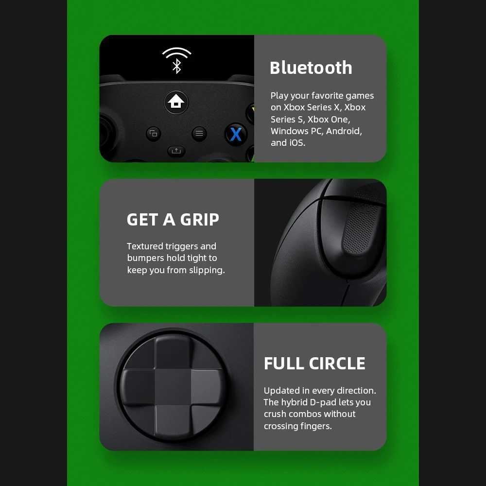 Controladores de jogo Joysticks XboxOne S Gaming Controller PC Wireless Gaming Controlle para Xbox Series S/X Wireless Gamepad para Xbox One PC 2.4G Controller YQ240126
