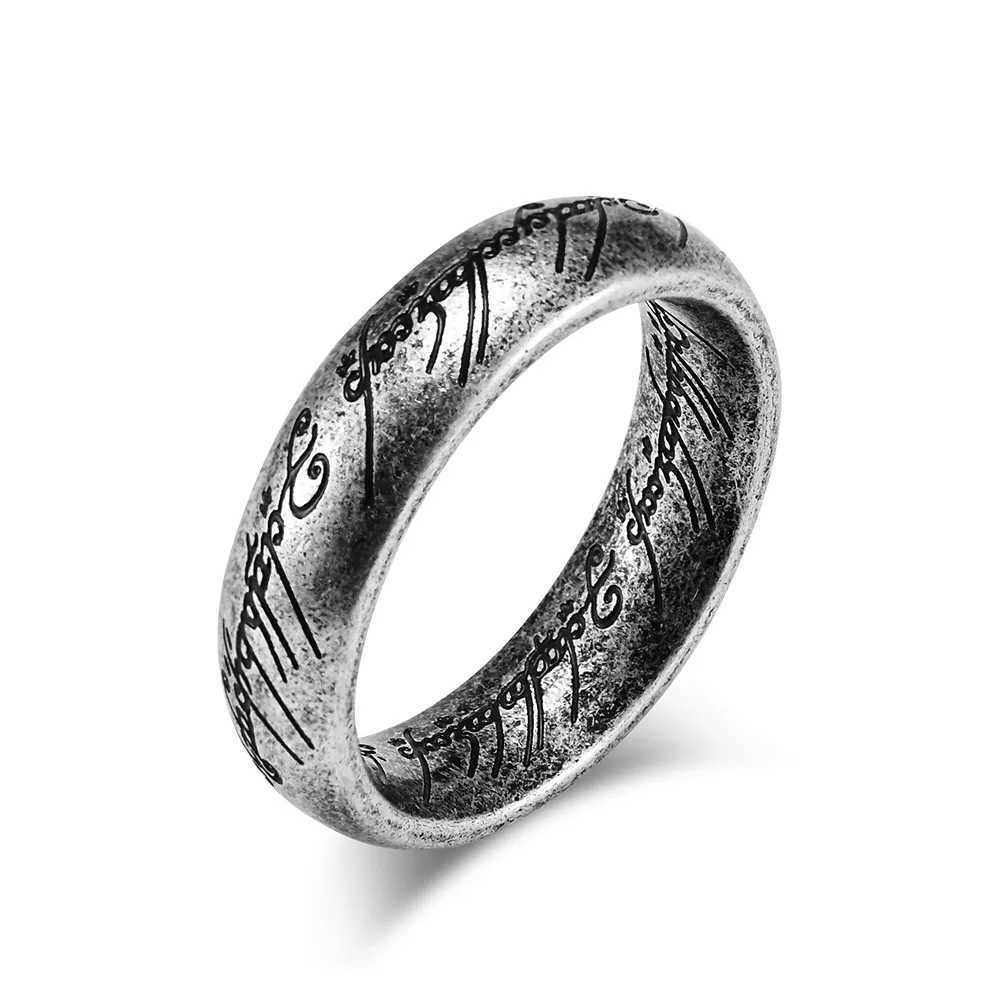 Band Rings Punk Rock Titanium Steel Runs Round Fingers Ring for Men Charm Jewelry Black Gold Silver Color Size 5-13 240125