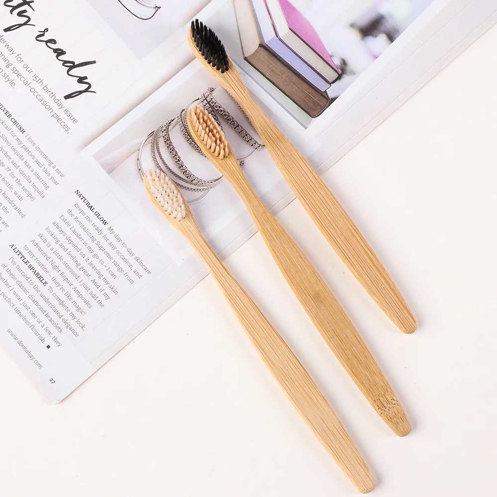 Toothbrush Wooden Toothbrush Solid Bamboo Handle Soft Fibre Eco-Friendly Teeth Brushes Dental Cleaning Adult Oral Care Healthy Products