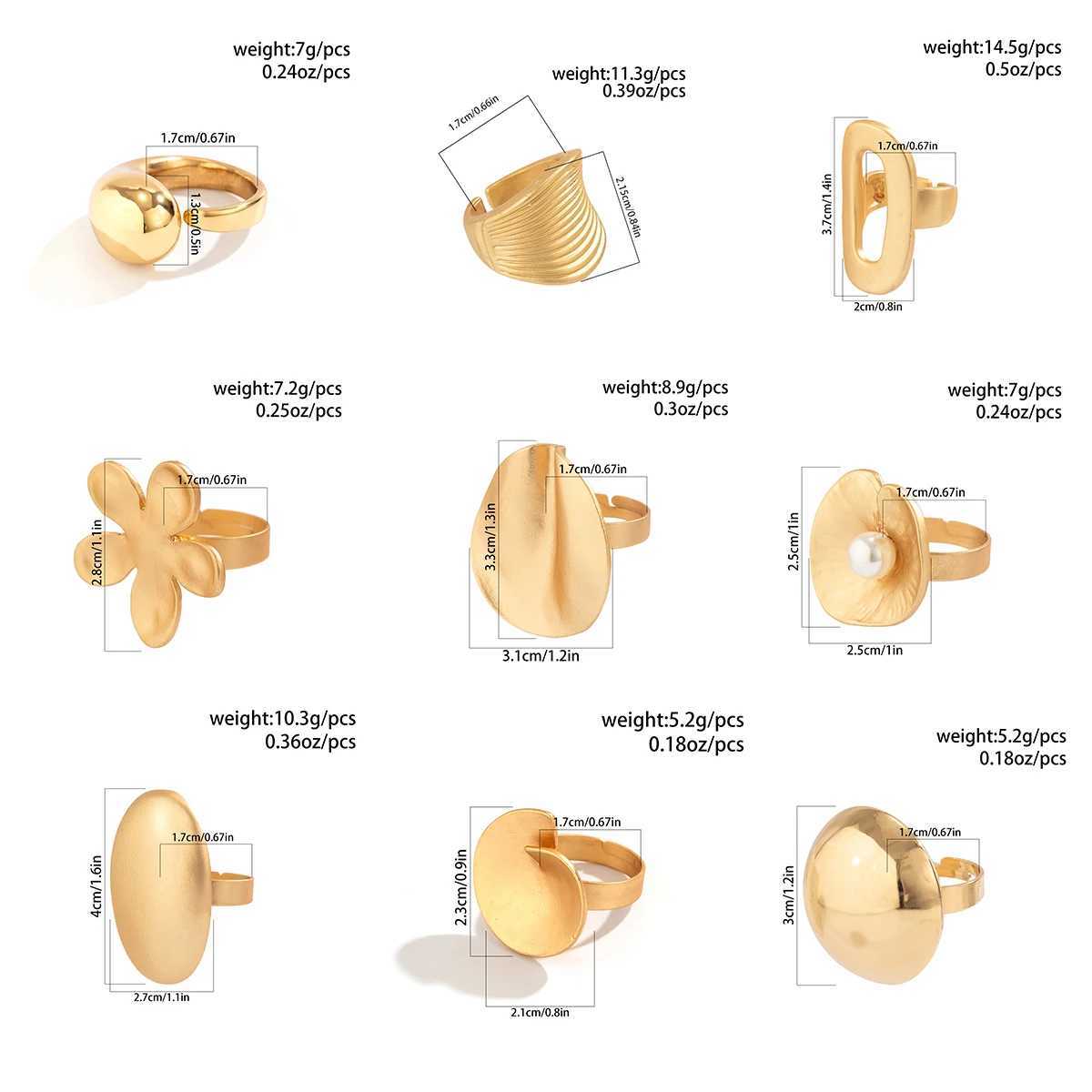 Pierścienie opaski LACTEO 2024 Trendy geometryczny nieregularny duży mankiet dla kobiet światło srebrny kolor palec pierścionek palec damskie prezenty biżuterii dziewczęta 240125