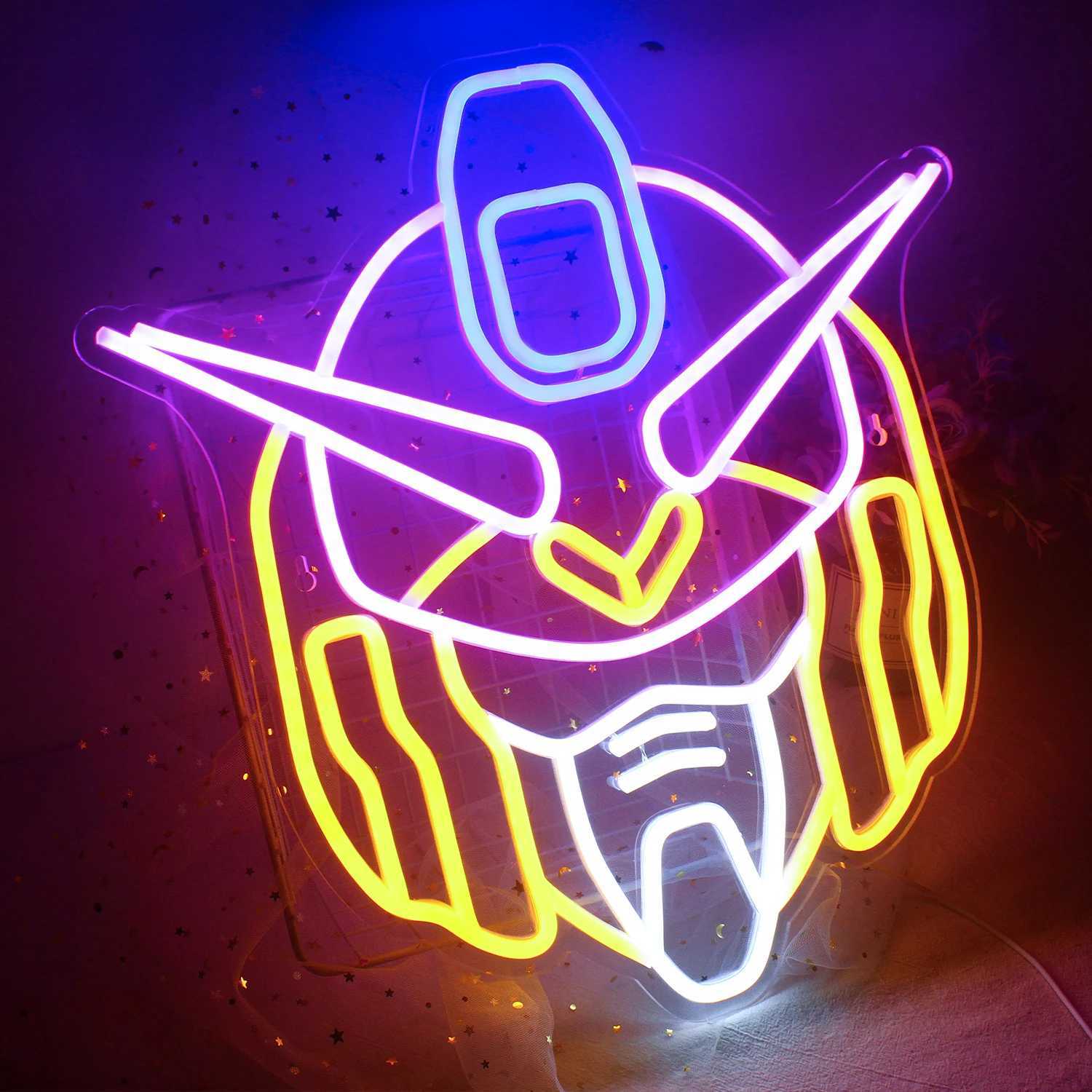 Sinal de néon LED Ineonlife Transformers Sinal de néon Led Light Bedroom Letras USB Game Room Bar Party Indoor Home Arcade Shop Art Decoração de parede YQ240126