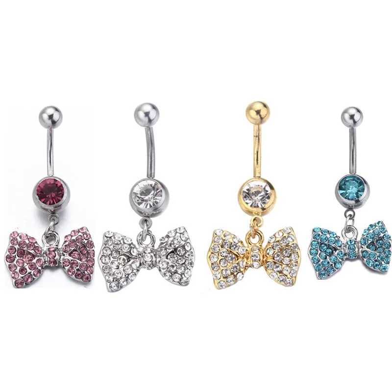 Navel Bell Button Rings 1 ST Roestvrij Staal Vrouwen Navelpiercing Stud Leaf Navel Piercing Sexy Bunny Belly Dangle Piercing Ombligo Lichaam Sieraden YQ240125