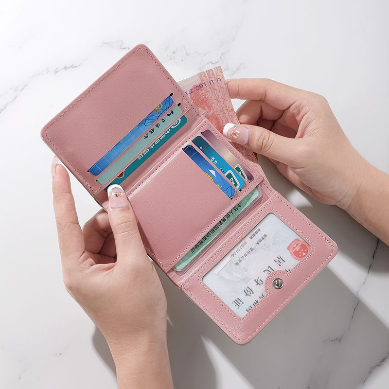 DHLЖенские кошельки из искусственной кожи с мраморной печатью, 3 складных деловых коротких держателя для кредитных карт, разные цвета