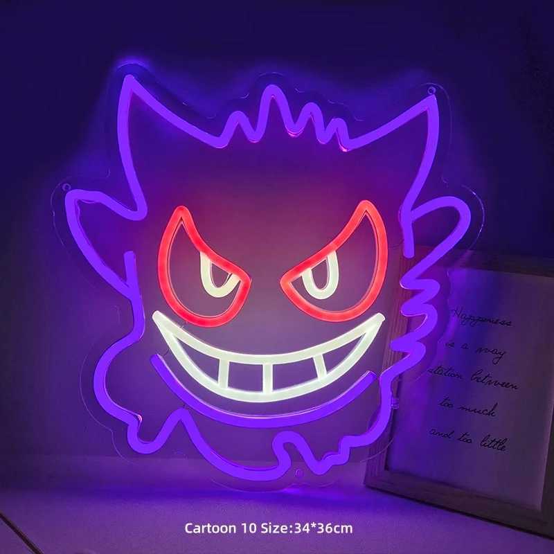 LED Neon Sign Anime Cartoon Neon Sign Led Lights Kawaii Animal Lamps Party Home Child Room Decor Neon Light Pet Wall Decoration Christmas Gift YQ240126