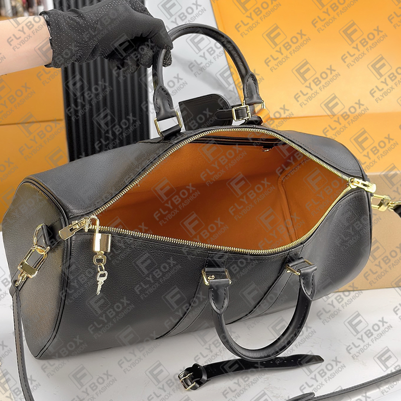 M45532 Keepall 45CM Cow Leather Travel Bag Duffel Bags Women Fashion Casual Luxury Designer Shoulder Bag Tote Handbag TOP Quality Fast Delivery