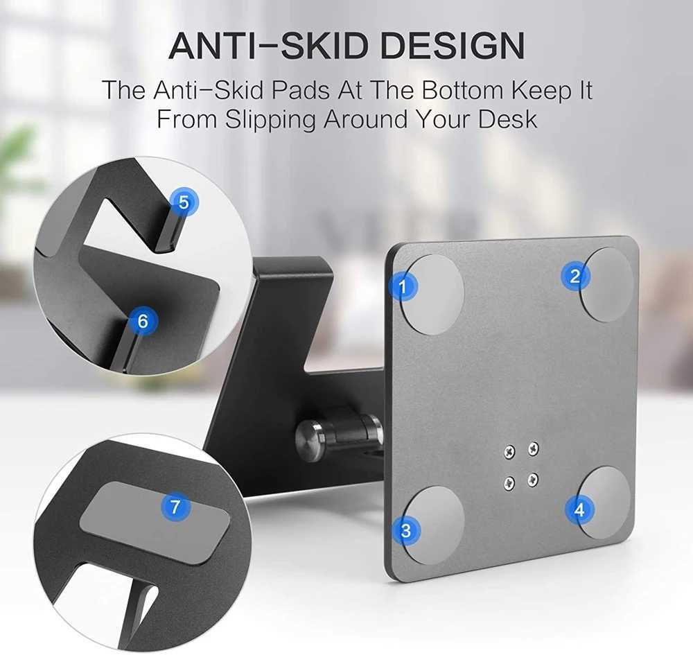 Tablet PC står Ny aluminiumlegering Telefonhållare Stand Mobile Smartphone Support Desk Portable Metal Cell för iPad iPhone YQ240125