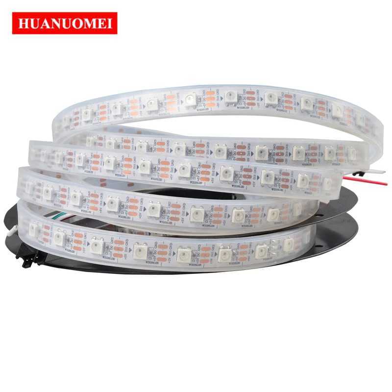 Insegna al neon LED 5M 74LED / m SK6812 Pixel LED RGB Striscia luminosa 5V 5050 SMD RGB WS2812 Lampada digitale al neon flessibile nastro TV PCB bianco Impermeabile IP67 YQ240126