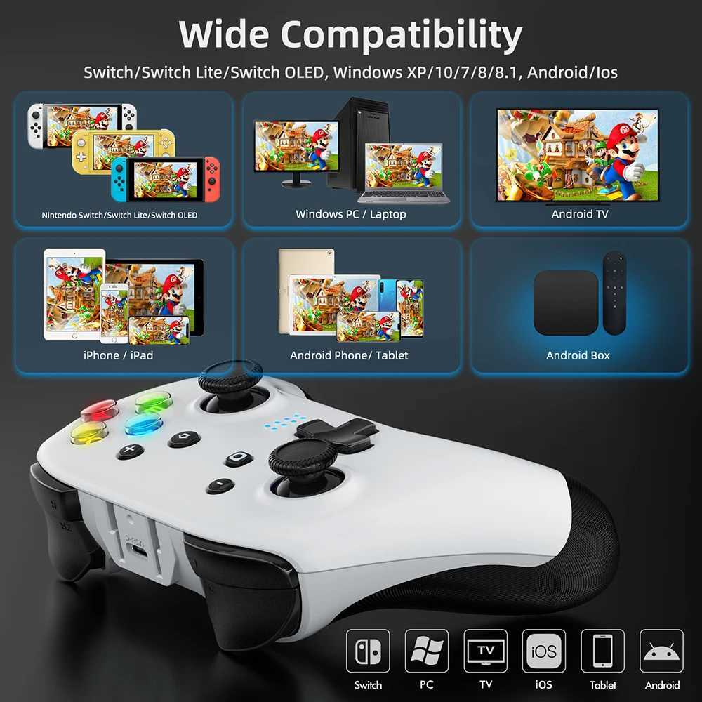 Game Controllers Joysticks EasySMX 9124 Wireless Gamepad Bluetooth Game Controller for Switch PC Android/iOS Phone Xcloud Smart TV YQ240126