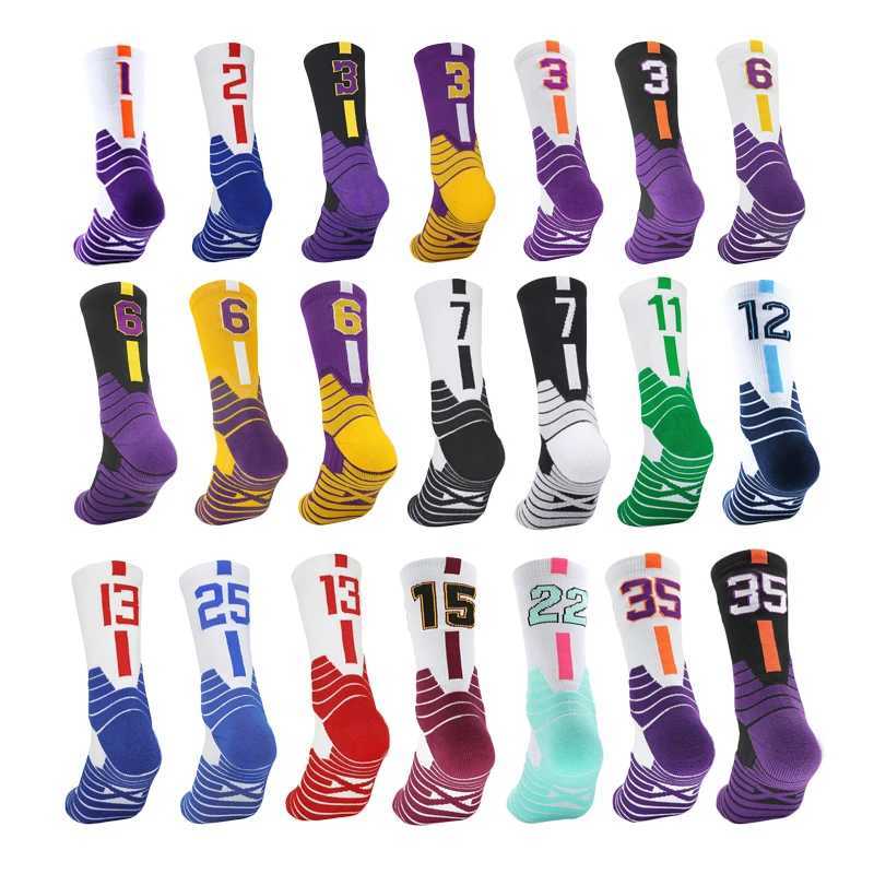 Chaussettes de sport Chaussettes de basket-ball professionnelles genou haute serviette épaissie bas respirant course en plein air cyclisme hommes femmes enfant chaussettes de sport YQ240126