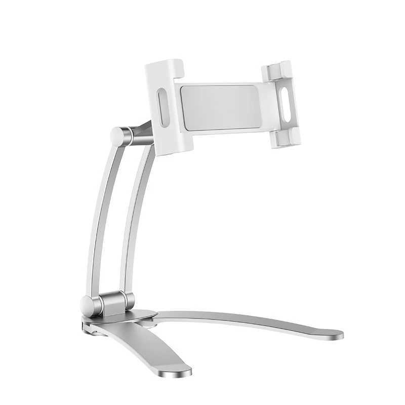 Tablet PC Stands Aluminium Kitchen Desktop Phone Holder Stand Flodabel Justerbar 5-13 tum Telefonfäste för iPad Pro 12.9 YQ240125