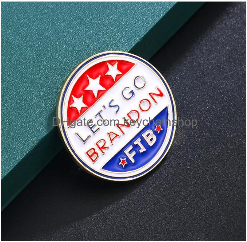 Broches broches bijoux 10 piècesbroche drapeau américain nouvelle broche lettre broches patriotiques américaines pour cadeau