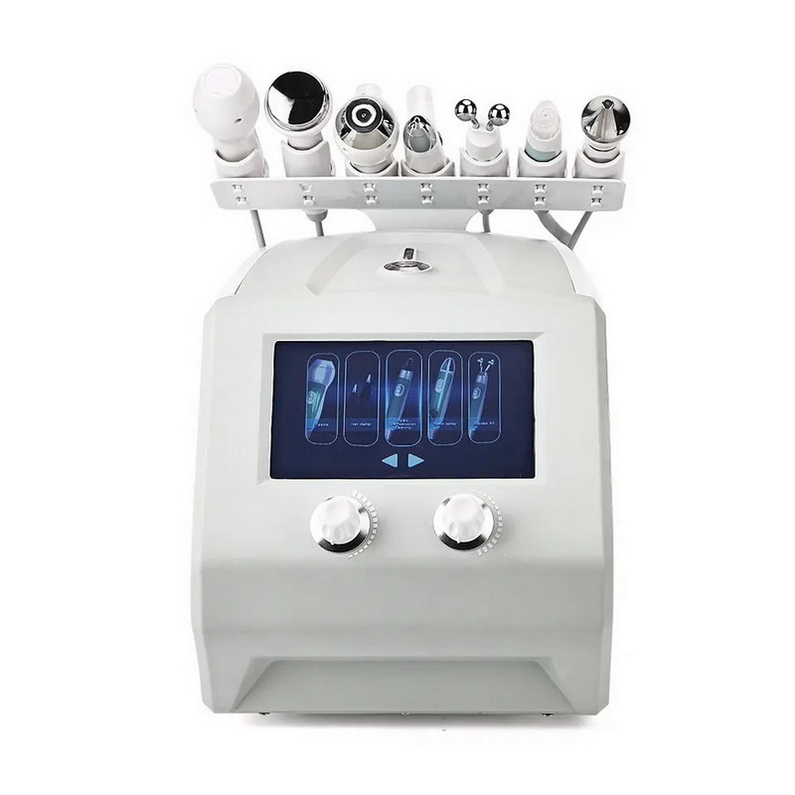 8 en 1 Hydro Dermabrasion Machine faciale à ultrasons RF Rajeunissement de la peau Spray d'oxygène Ultrasons Yeux Lifting du visage Élimination des rides