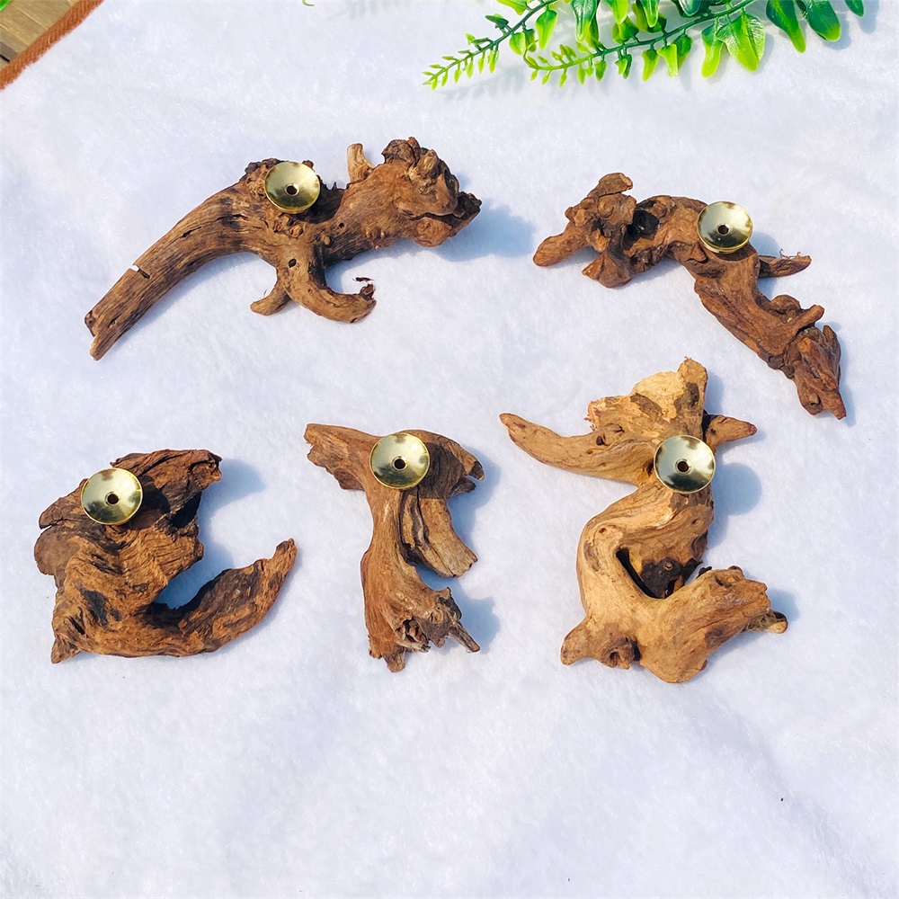 Oggetti decorativi Figurine Radice di albero Haplopore Base in legno Scultura in legno naturale Display Piedistallo in cristallo durevole Regalo