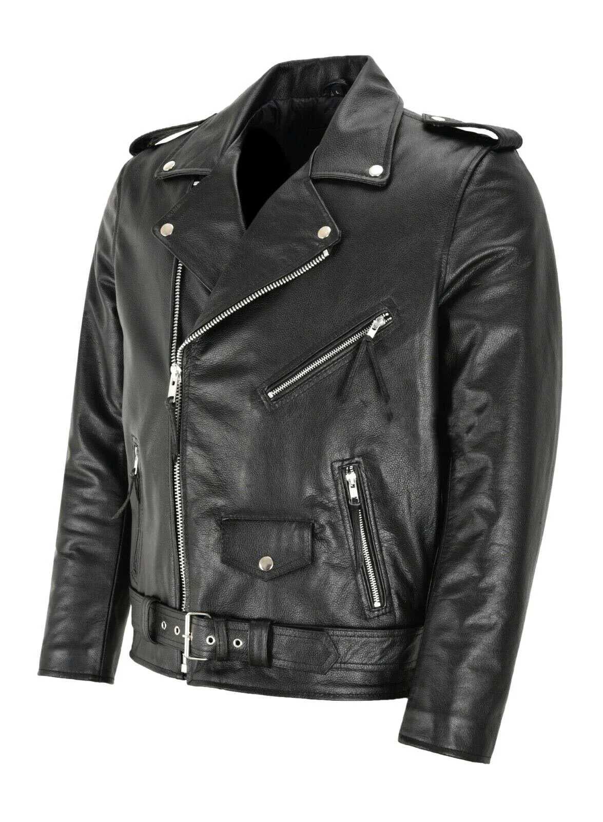 Men's Jackets Men PU Leather Jacket Motorcycle Fashion Slim Fit Leather Coat J240126