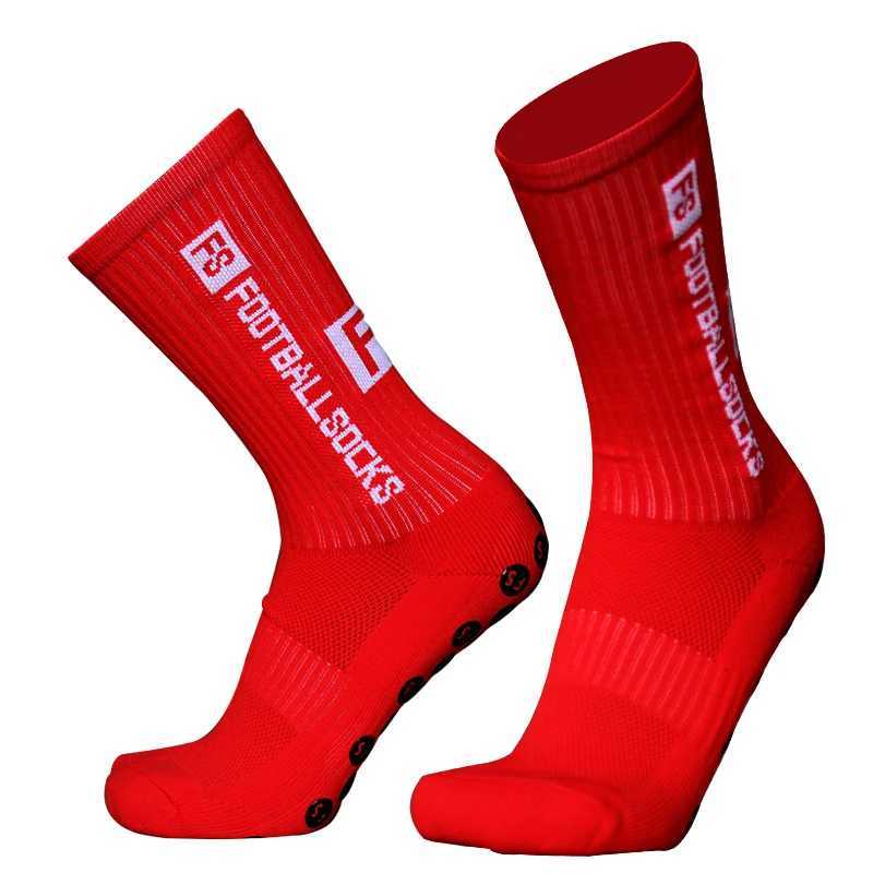 Skarpetki sportowe Nowy styl FS Skarpetki piłkarskie okrągły silikonowy ssący puchar Grip Anti Slip Soccer Socks Sports Men Men Baseball Rugby Socks YQ240126