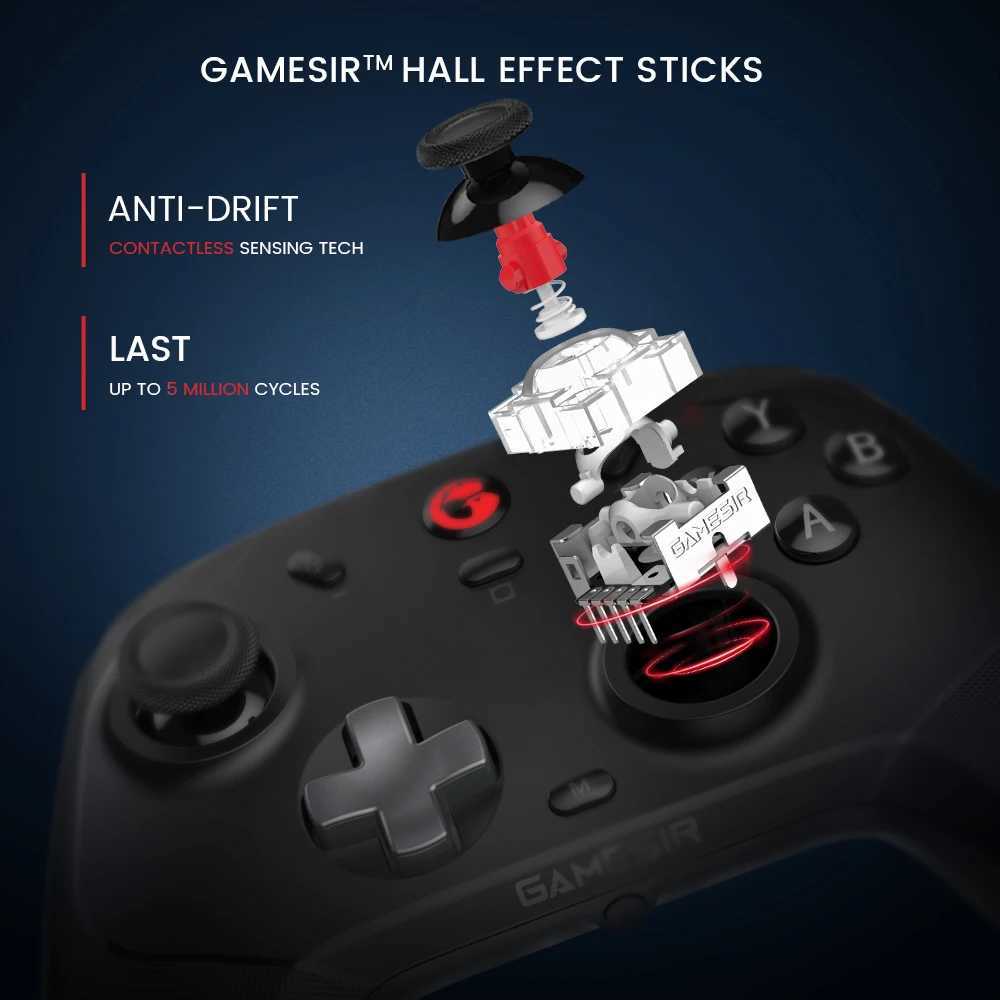 Controller di gioco Joystick GameSir T4 Cyclone Pro Controller wireless layout dei tasti - Switch SteamPCisoAndroid YQ240126