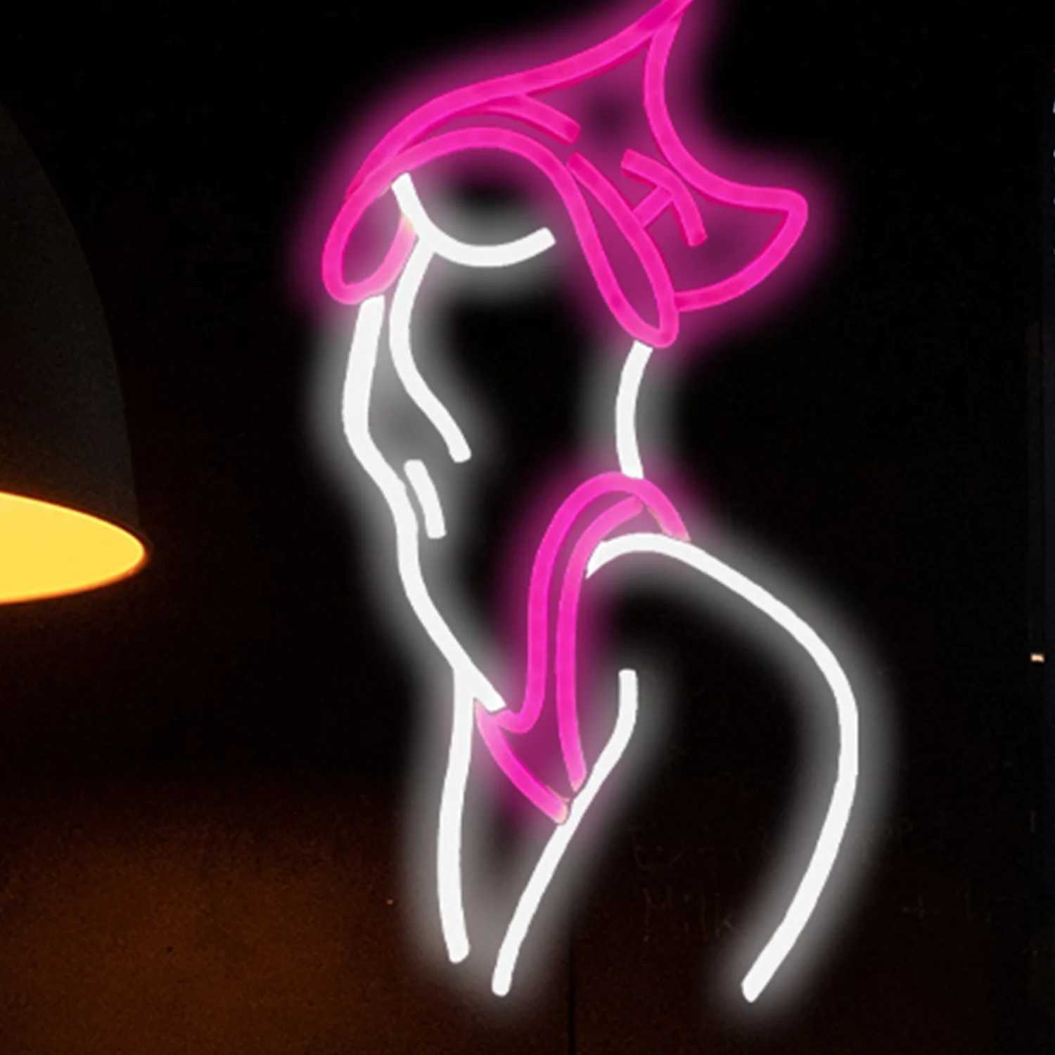 LED Neon Sign Kadınlar Giysilerini Çıkarın Neon İşaretleri Led Işıklar Dekoratif Neon İşaret Led yatak odası adamı Mağara Odası Bar Pub Mağazası Kulüp Parti Dekoru YQ240126