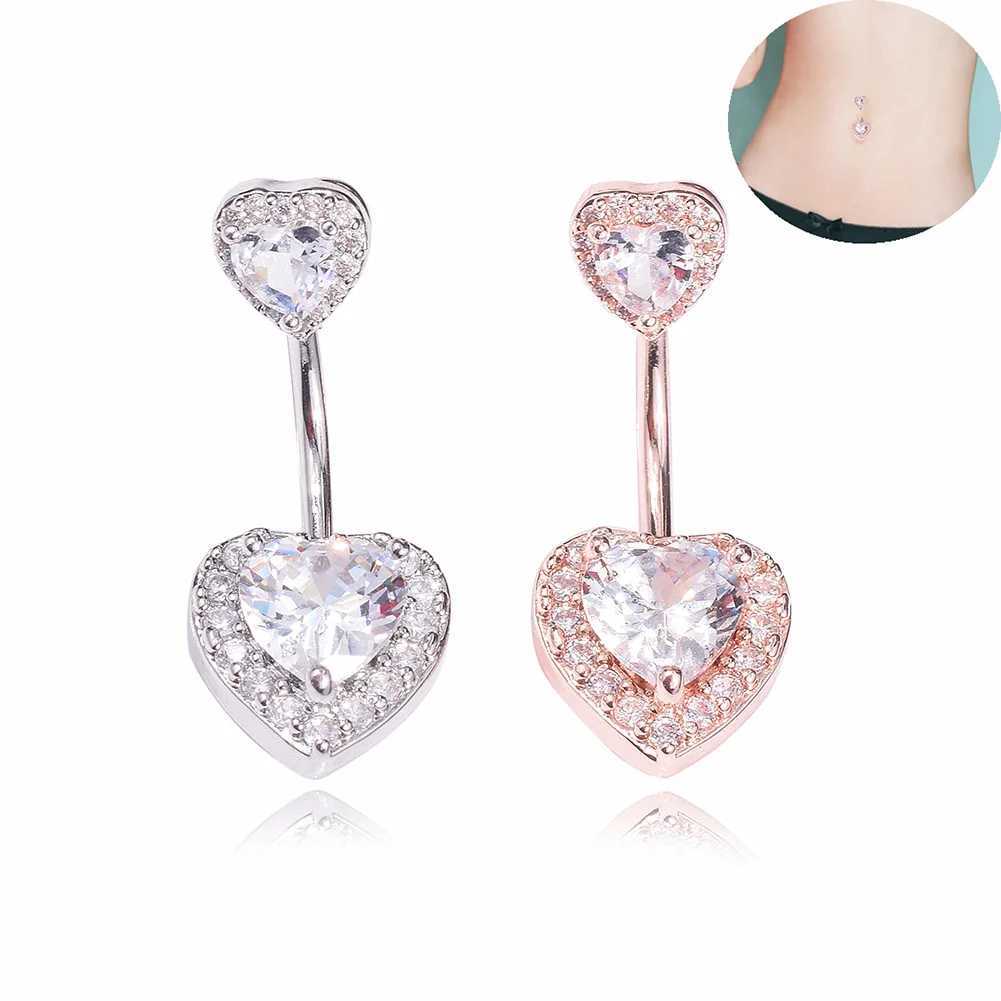 Nabel Klingelknopf Ringe Neue Mode Sexy Piercing Nabel Nagel Körperschmuck Blumenanhänger Kristall Bauchnabelringe für Frauen Mädchen #77463 YQ240125